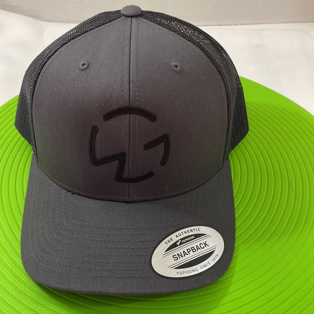 Yupoong snap back hat. Dark gray. Preowned but never worn.
